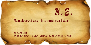 Maskovics Eszmeralda névjegykártya